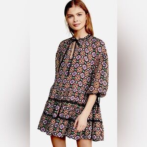 Alice + Olivia Arnette Tiered Tunic Dress Size XS